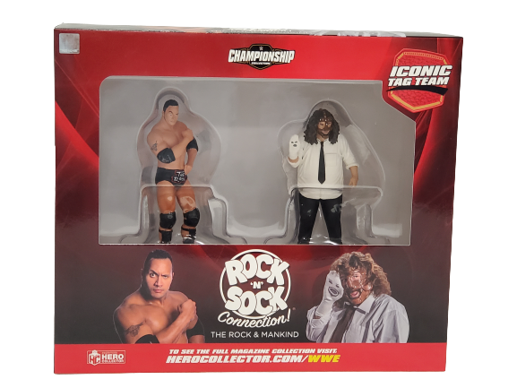 SEALED 2021 Eaglemoss WWE The Rock N Sock Connection Mankind Figure Set