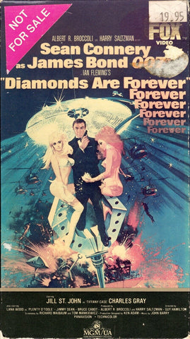 Diamonds Are Forever James Bond VINTAGE VHS Cassette Sean Connery