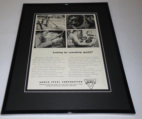 1951 Armco Steel Corporation Framed 11x14 ORIGINAL Vintage Advertisement B