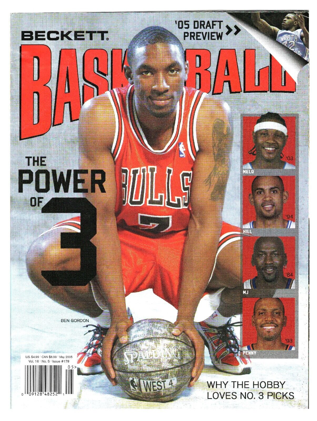 May 2005 Beckett Basketball Magazine #178 Ben Gordon