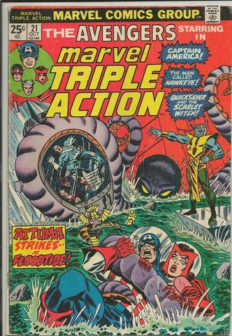 Marvel Triple Action #21 ORIGINAL Vintage 1974 Reprint Avengers 27 Scarlet Witch