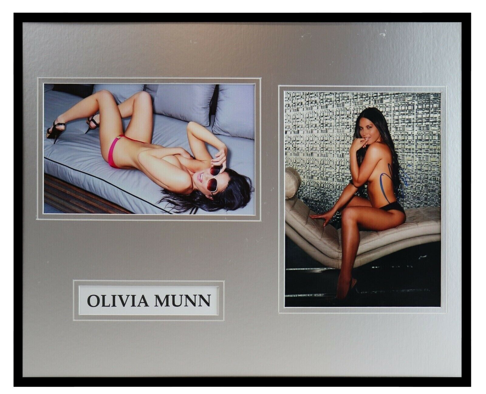 Olivia Munn Signed Framed 16x20 Photo Set AW X Men Apocalypse