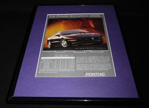 1993 Pontiac Firebird Framed 11x14 ORIGINAL Vintage Advertisement