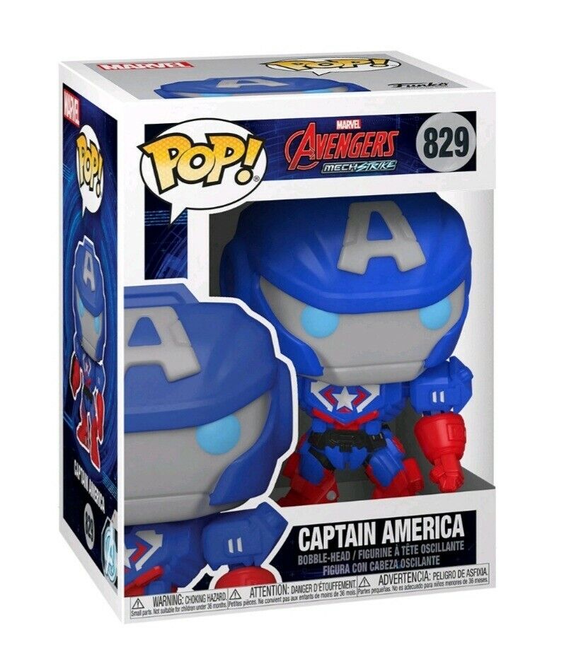 NEW SEALED Funko Pop Figure Marvel Mech Captain America Walmart Exclusive