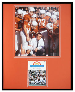 Darrell Royal Framed 16x20 Photo & Repro 1969 Texas vs Tennessee Program Display