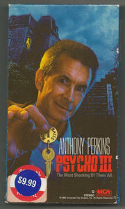 Psycho III VINTAGE VHS Cassette Anthony Perkins