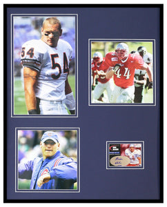 Brian Urlacher Signed Framed 16x20 Rookie Card & Photo Set SAGE Bears 