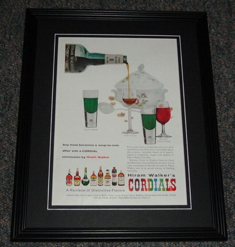 1959 Hiram Walker Cordials 11x14 Framed ORIGINAL Vintage Advertisement