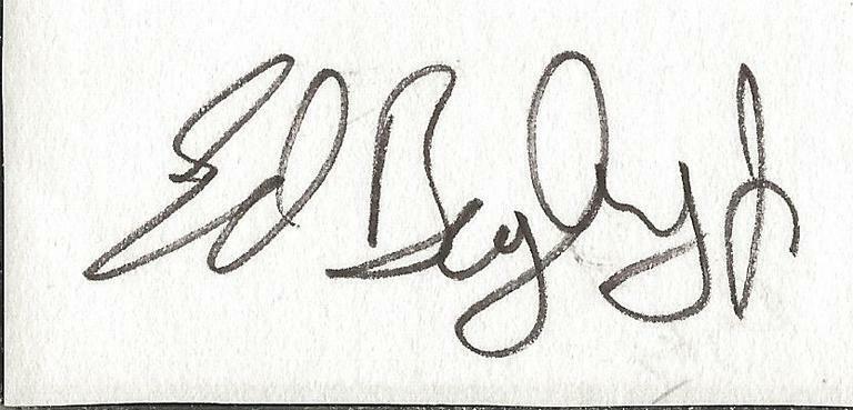 Ed Begley Jr Signed Vintage Index Card St Elsewhere