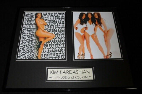 Kim Kardashian w/ Khloe & Kourtney Framed 16x20 Photo Set