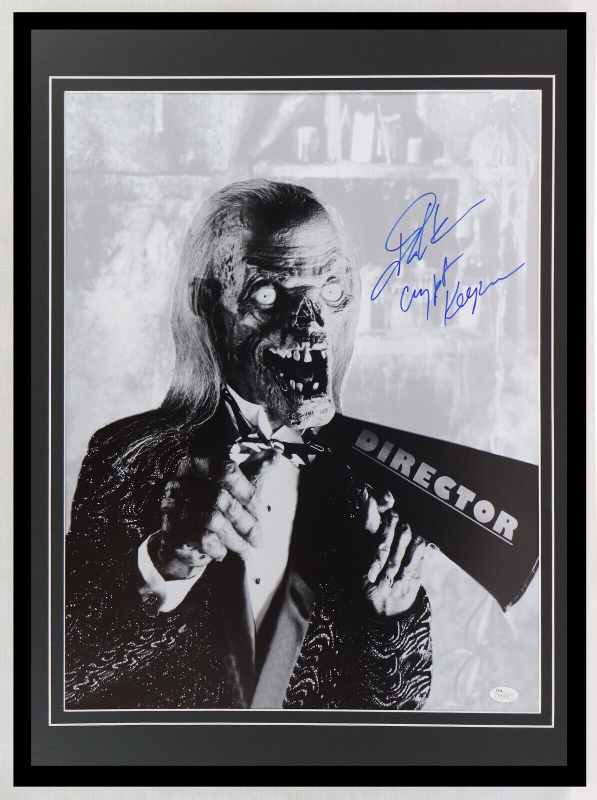 John Kassir Signed Framed 18x24 Photo Display JSA Tales From the Crypt