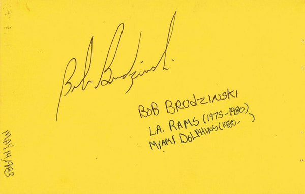 Bob Brudzinski & Charlie Simmer Dual Signed Album Page RR LOA 