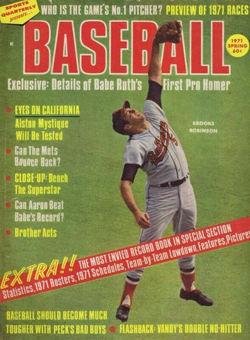 ORIGINAL Vintage 1971 Sports Quarterly Baseball Magazine Brooks Robinson