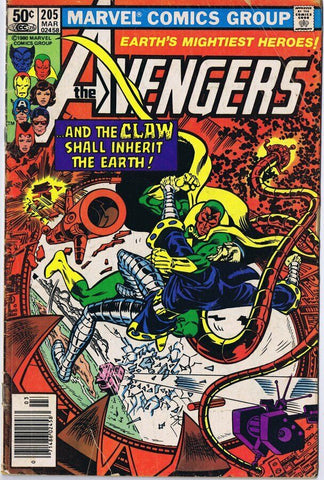 Avengers #205 ORIGINAL Vintage 1981 Marvel Comics Yellow Claw