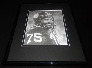 Mean Joe Greene in rain Framed 11x14 Photo Display Steelers