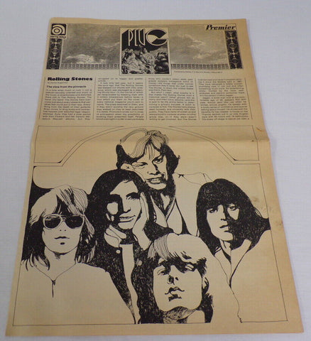 ORIGINAL Vintage 1970s Ampeg Plug Guitar Magazine Rolling Stones Cover RARE