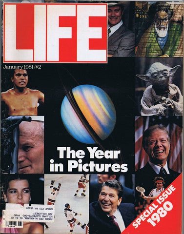 ORIGINAL Vintage Life Magazine January 1981 Year in Pictures '80 Yoda Ali Pope