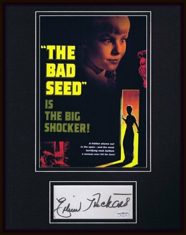 Eileen Heckert Signed Framed 11x14 The Bad Seed Poster Display JSA