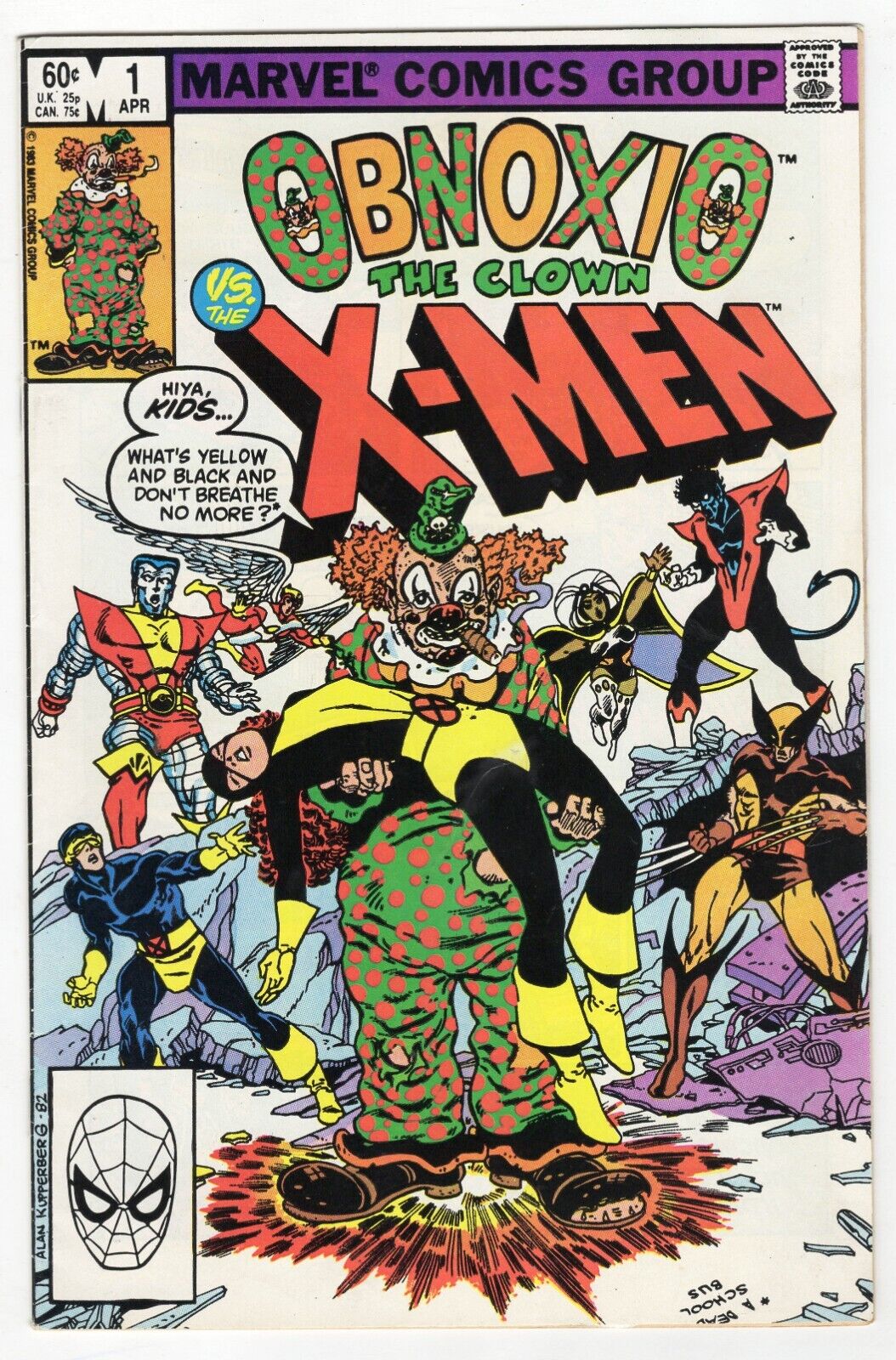 Obnoxio the Clown vs. the X-Men #1 VINTAGE 1983 Marvel Comics