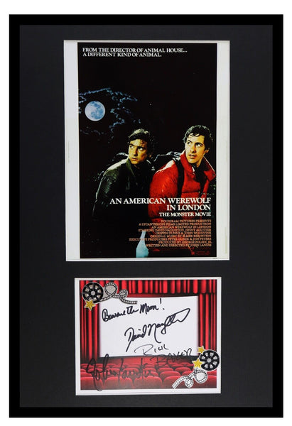 American Werewolf in London Cast Signed Framed 11x17 Poster Display