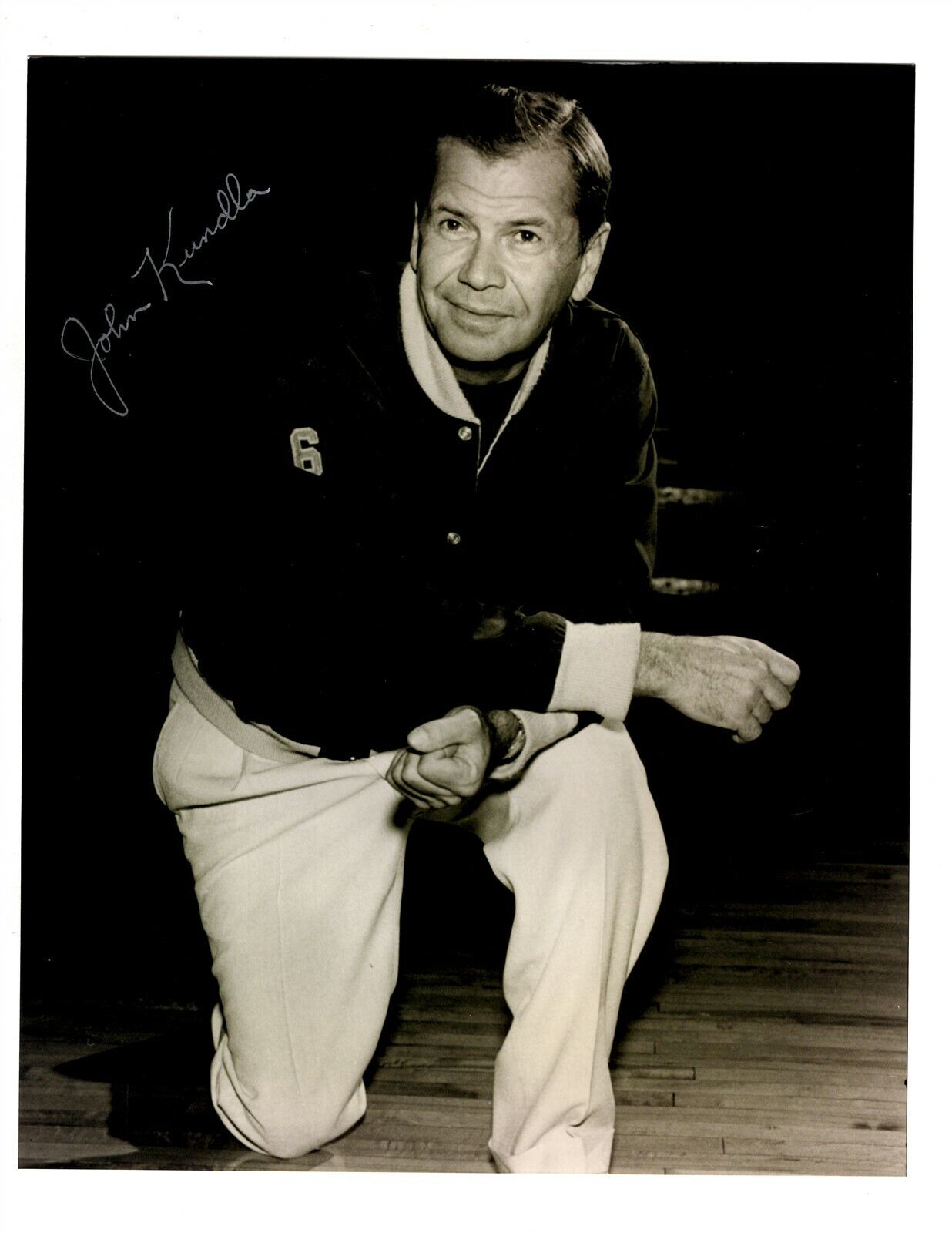 Coach John Kundla Signed 8x10 Photo Lakers HOF