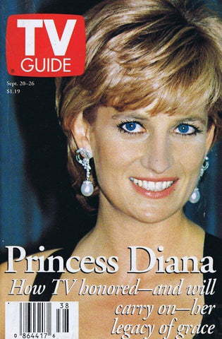 ORIGINAL Vintage Sep 27 1997 TV Guide No Label Princess Diana of Wales