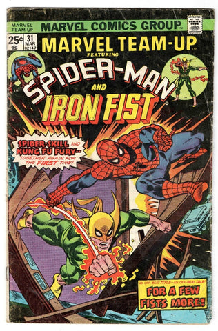 Marvel Team-Up #31 VINTAGE 1975 Marvel Comics Spiderman Iron Fist