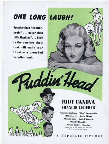 1941 Puddin Head ORIGINAL Vintage 9x12 Industry Ad Judy Canova Francis Lederer