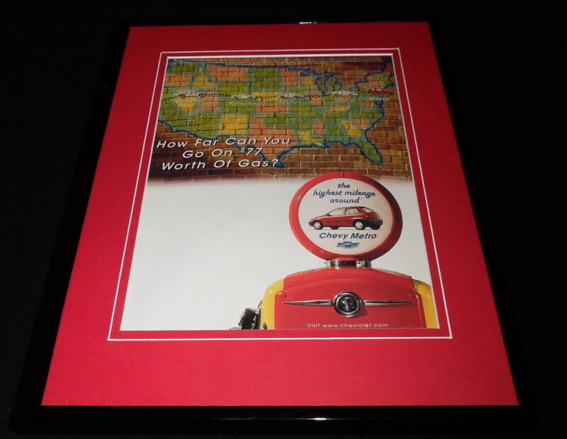 1998 Chevy Metro Framed 11x14 ORIGINAL Advertisement 