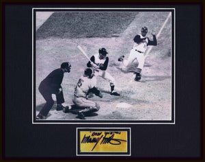 Manny Mota Signed Framed 11x14 Photo Display Pirates Stealing Home