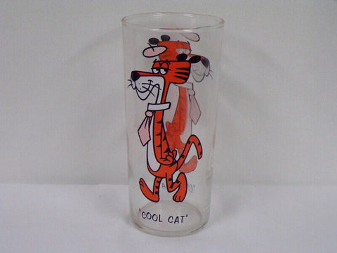 ORIGINAL Vintage 1973 Pepsi Looney Tunes WB Cool Cat Drinking Glass