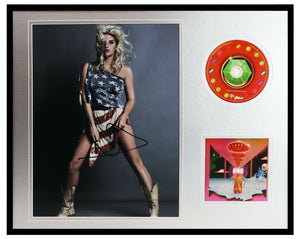 Kesha Signed Framed 16x20 Photo & Rainbow CD Display AW Ke$ha