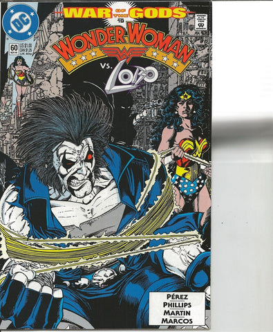 Wonder Woman #60 ORIGINAL Vintage 1991 DC Comics Lobo