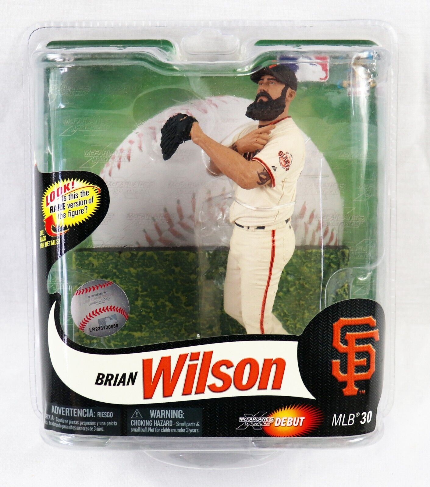 VINTAGE McFarlane Series 30 Brian Wilson Giants White Jersey Action Figure