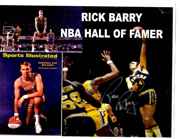 Rick Barry Signed 8x10 Photo Warriors