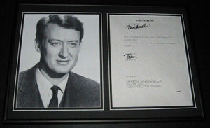 Tom Poston Signed Framed 12x18 Letter & Photo Display Newhart Mork & Mindy