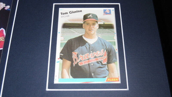 Tom Glavine Framed ORIGINAL 1988 Topps Rookie Card & Photo Set Braves