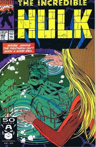 Incredible Hulk #382 ORIGINAL Vintage 1991 Marvel Comics 