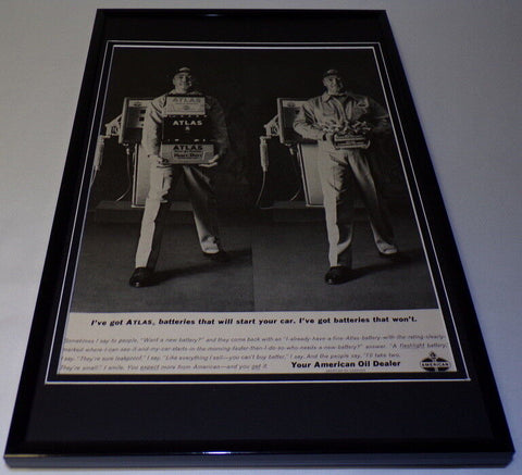 1963 American Oil Amoco Framed 11x17 ORIGINAL Vintage Advertising Poster