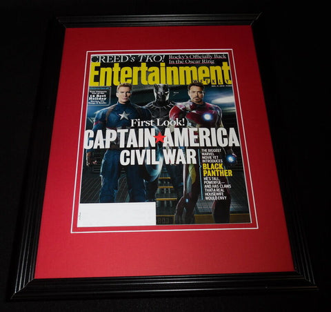 Captain America Civil War Framed 11x14 ORIGINAL 2015 Entertainment Weekly Cover