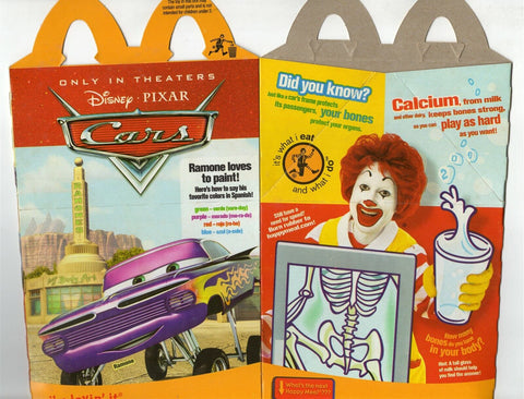 ORIGINAL Vintage 2006 McDonald's Disney Pixar Cars Ramone Happy Meal Box 