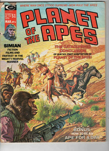 Planet of the Apes #6 VINTAGE 1975 Marvel Comics Magazine