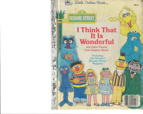 ORIGINAL Vintage 1984 I Think That It Is Wonderful Sesame Street Golden Book 