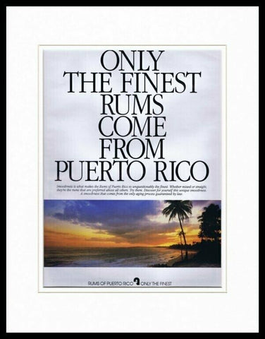 1996 Puerto Rico Rum 11x14 Framed ORIGINAL Advertisement 