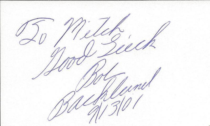 Bob Backlund Signed 3x5 Index Card WWF WWE