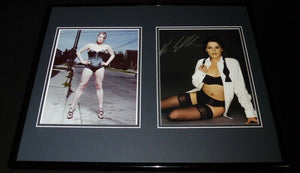 Neve Campbell Signed Framed 16x20 Lingerie Stockings Photo Display JSA Scream