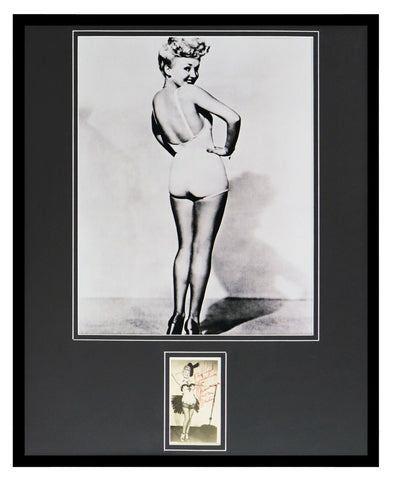 Betty Grable Signed Framed 16x20 Photo Pinup Display AW