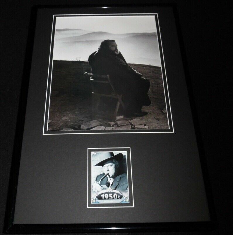 Orson Welles 11x17 Framed ORIGINAL Topps Card & Photo Display