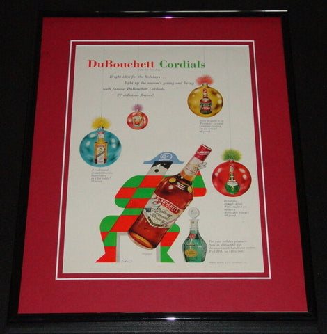 1958 DuBouchett Cordials 11x14 Framed ORIGINAL Vintage Advertisement 