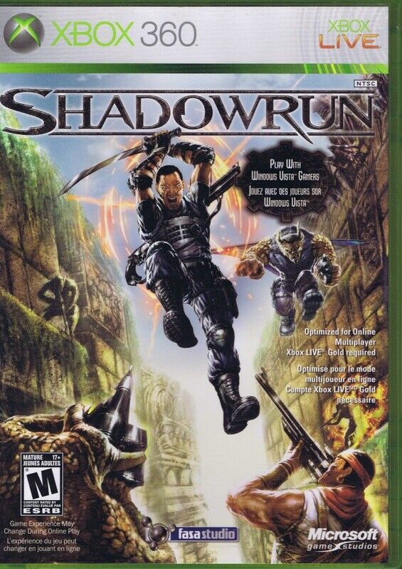 Shadowrun VINTAGE XBox 360 Game